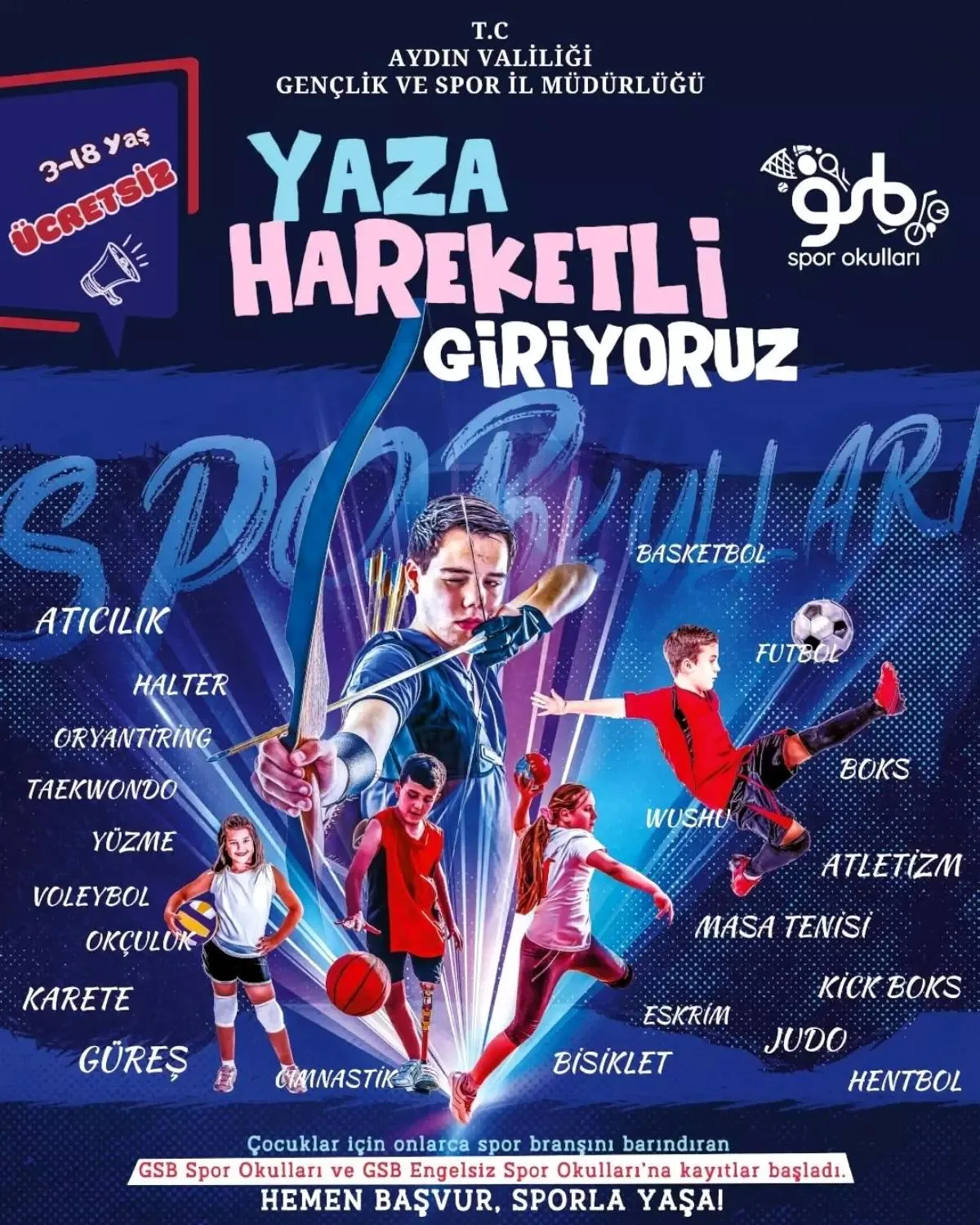Aydın Yaz Spor Okulları Kayıtları Başladı